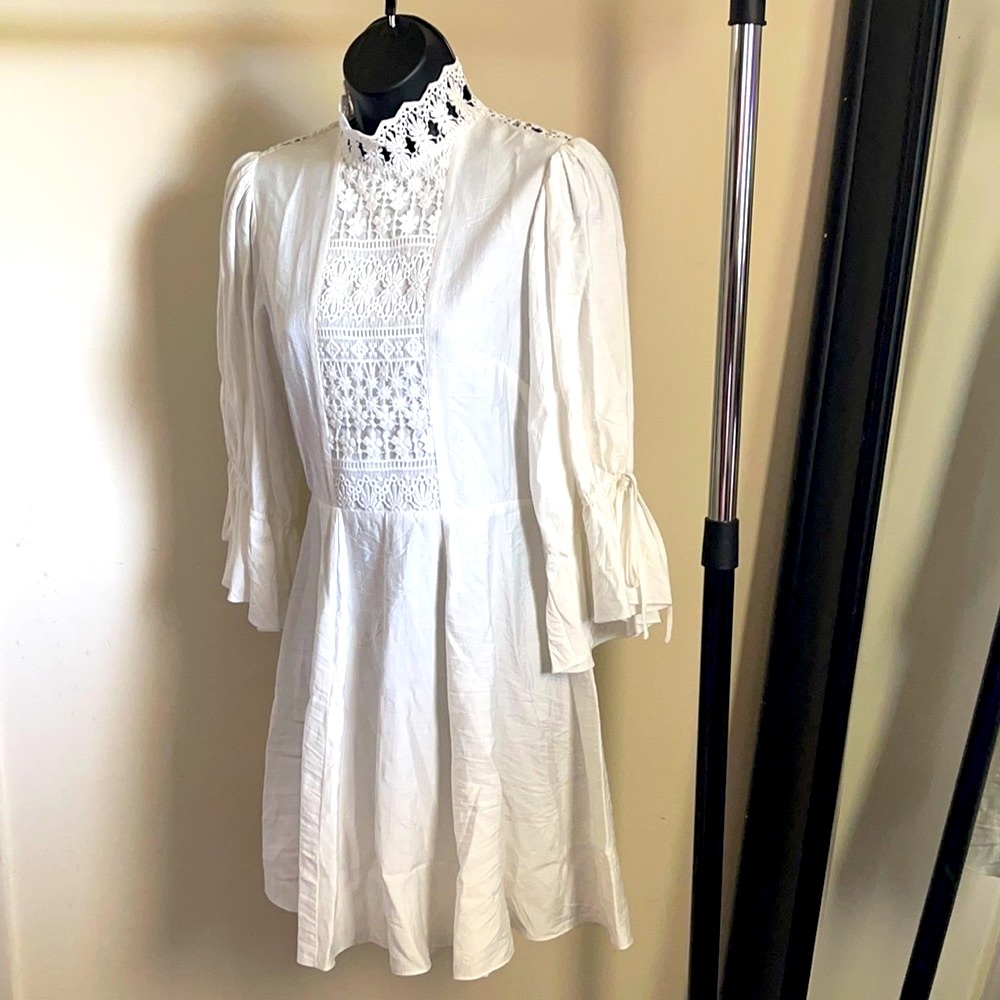 The Clothing Company White Long Sleeve Dress